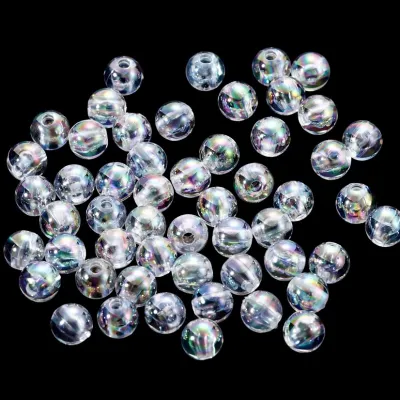 Manilago 50/100Pcs 6/8mm Colorful Bulk Beads Diy Beaded Necklace Bracelet Jewelry Making Beads