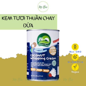 Kem tươi thuần chay từ dừa Whipping Cream Natures Charm Coconut Whipping Cream 400ml Ăn Chay - Ăn Kiêng - MiBio