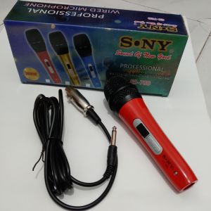 MICROPHONE AUDIO VOCAL WARNA BIRU MIC KABEL KARAOKE SUARA JERNIH JACK BESAR