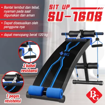 BG SPORT Alat Sit Up Pengecil Otot Perut Papan Sit Up Model SU-160B
