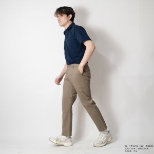 🎈เอวยืดดด🎈 กางเกง ชิโน่ ขาเต่อ Chino pants 5ส่วน รุ่น Eazy Max  Ankle Pants ทรง Slim fit : CU PANTS