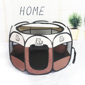 Foldable Cat Birthing Tent EnclosedNest Cage Anti-Scratch Octagonal