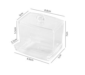 ที่วางสำลี กล่องเครื่องสำอางออร์แกนิกที่สวยงาม กล่องใส่สำลีและเก็บสำลีแผ่น แบบมีฝาปิด