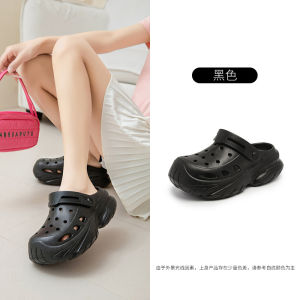 [Free Shipping] WomenS Thick-Soled Clogs For Summer Height-Increasing Non-Slip Breathable EVA Korean Style Durable Beach Sandals With Toe Protection