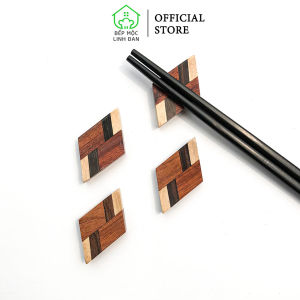 Gác đũa gỗ hình trám ghép màu phong cách hiện đại [CTL729] Bộ 10 Chiếc