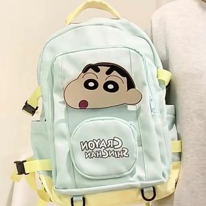 LKMART ไนลอนทำจากไนลอน กระเป๋านักเรียน Xiao Xin การ์ตูนลายการ์ตูน จุได้มาก เรยอนชินจัง Daypack สายรัดปรับได้ เป้สะพายหลัง กระเป๋าเป้สะพายหลังพิมพ์ลายการ์ตูน เด็กๆเด็กๆ