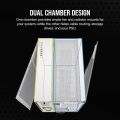 Corsair 6500X Mid-Tower Dual Chamber E-ATX PC Case - Black/White. 