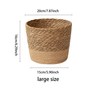 ⭐️【มีในสต๊อก+คลังสินค้าท้องถิ่น】⭐ตะกร้าหวายสาหร่ายฟางหวายการทอผ้ากระถางต้นไม้กระถางดอกไม้หญ้าตะกร้าชาวไร่กระถางแบบแขวนที่เก็บเสื้อผ้าสกปรก