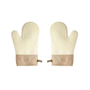 【Heat-Resistant】Silicone Gloves Non-Slip Insulated Oven Gloves Cotton Lined Cooking Baking Gloves Kitchen Essential