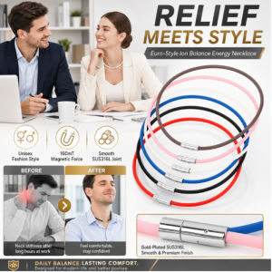 Sports Waterproof Silicone Necklace Anti Radiation Energy Necklace Negative Ion Balance Necklace Fitness Health Wellness Necklace