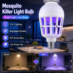 LED Mosquito Killer Light Multifunctional Mosquito Repellent Lamp Quiet Non-Toxic Mosquito Control LED Bulb Indoor Lighting For Homes