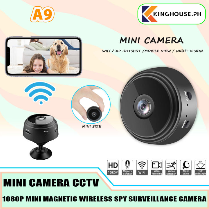 A9 mini camera CCTV camera wifi connect to cellphone 1080P HD Webcam Mini  IP Camera Lazada PH