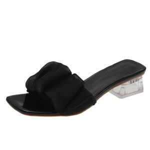 IELGY รองเท้าแตะสลิปเปอร์รองเท้าส้นเตี้ยอเนกประสงค์สำหรับผู้หญิงรองเท้าแตะแฟชั่นสไตล์เรียบง่าย