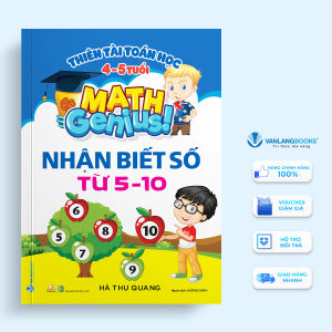 Sách - Thiên Tài Toán Học (4-5 Tuổi) - Nhận Biết Số Từ 5-10-Vanlangbooks