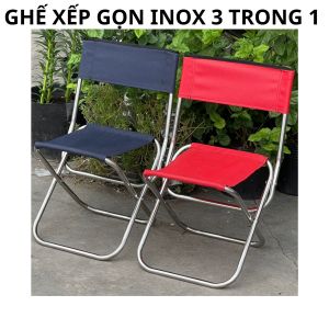 Ghế Xếp Inox 201 Gọn Cho Cafe Câu Cá Du Lịch Dã Ngoại