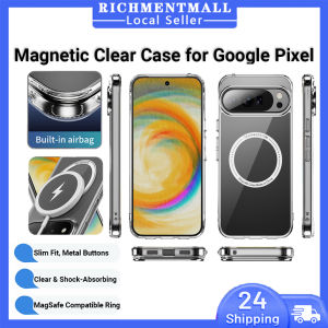 【🔥SG STOCK🔥】RICHMENTMALL Transparent Magnetic Case for Google Pixel 9A Google Pixel 10 Pro XL 9 8 Pro 9 Pro XL 8A Wireless Charging Clear TPU Phone Cover with MagSafe