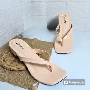 Sendal Heels Tali Wanita Hak Tahu 5CM Warna Hitam Cream Mocca Fuschia Premium Series|Sepatu Pesta Kondangan Nyaman