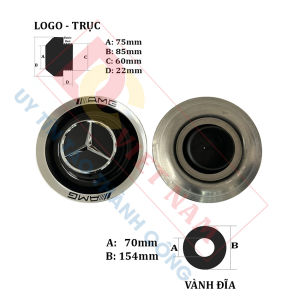 Logo chụp mâm ốp lazang bánh xe ô tô Maybach AMG chất liệu hợp kim nhôm và nhựa ABS cao cấp