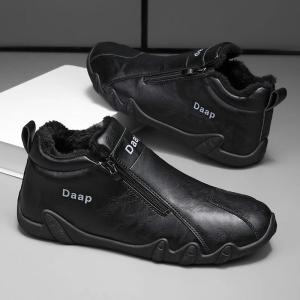 Winter Fleece Mens Sports Shoes Warm Snow Outdoor Casual Sneakers Trendy Footwear