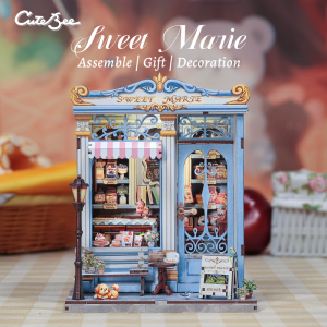 CUTEBEE GC207 บ้านตุ๊กตา DIY บ้านของเล่น เหมาะสำหรับเด็กและผู้ใหญ่ ของขวัญวันเกิด-ซีรีย์เดินชมเมือง