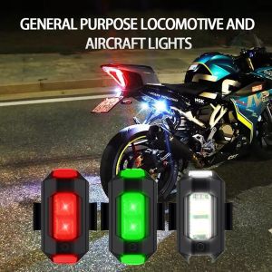 BATFOX【Ready To Stock】7 Colors Bicycle Tail Light Rechargeable Strobe Aircraft Light Drone Safety Warning LED Lamp Motorcycle Waterproof Tail Light Night Flight