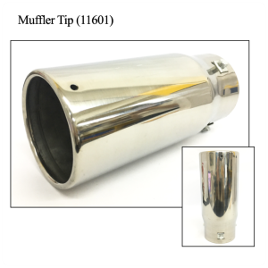 CPA Muffler Tip Stainless Steel Car Weatherproof Straight Dual Exhaust Tips (Plain and Burnt Blue)