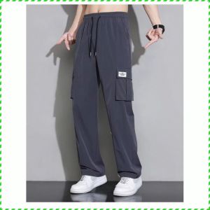 Long Pants Leisure Activities American Style Loose-fitting Pants Ice Silk Exercise and Fitness