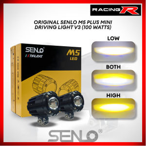 SENLO M5+ Premium Mini Driving Light for Motorcycle Car YELLOW WHITE 100 WATTS W/ 6 MONTHS WARRANTY