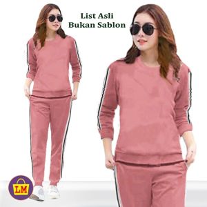 TERMURAH TERLARIS Setelan Senam Olahraga Training Wanita Lina L XL XXL XXXL LBM 52017 56018 60019 64020 23855