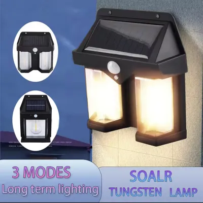 ไฟโซล่าเซลล์ติดผนัง ไฟติดผนัง solar cell ไฟติดผนัง ไฟเซ็นเซอร์ ไฟโซล่าเซลล์ solar light ปรับได้ 3 โหมด กันน้ำ ติดตั้งง่าย พลังงานแสงอาทิตย์