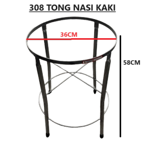 STAINLESS STEEL TONG NASI KAKI / RICE BUCKET STAND / TONG NASI KAKI RODA / ROUND RICE RACK / KITCHEN EQUIOMENT