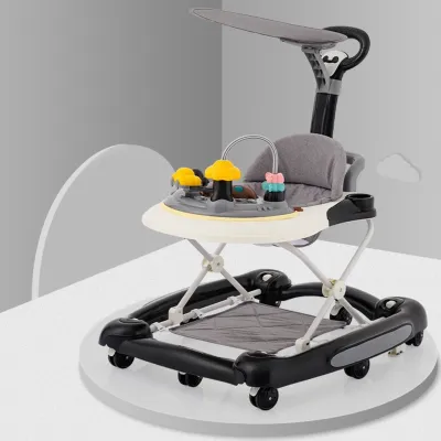 Baby Walker Foldable Height adjustable With Music BrainGame As Dining Table