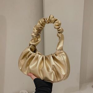 Cloud Pleated Bag Womens Solid Color Armpit Bag Fashion / Underarm Bags For Women - 2024 Hot Sale