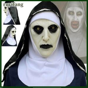ruyifang สยองขวัญสยองขวัญ NUN Latex Mask W/headline valak คอสเพลย์สำหรับเครื่องแต่งกายฮาโลวีน