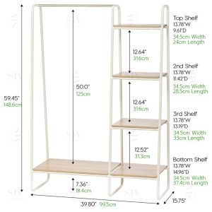 SIV Stand Clothes Rack Coat Rack Garment Rack Closet Organizer Wardrobe For Bedroom Shoes
