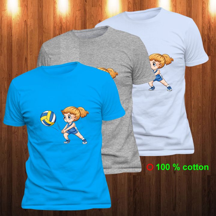 kaos voli kaos kartun voli distro volleyball kartun cewe Lazada