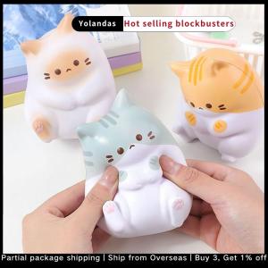 [Yolandas] New Cat Stress Squishy Toy PU Slow Rising Squeeze Antistress Ball Cartoon Table Ornaments Squishy Stress Reliever Toys