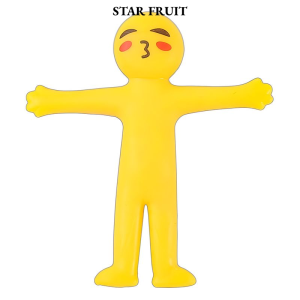 STAR FRUIT Người đàn ông màu vàng co giãn đồ chơi giảm căng thẳng-hình Antistress Squishy vui vẻ để giải phóng cảm xúc và thư giãn tâm trí