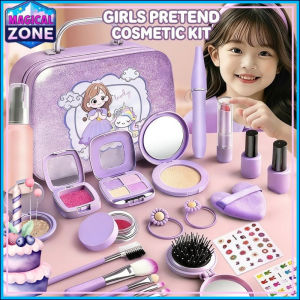 Makeup Toy Set Safe Non-Toxic Washable Portable Little Princess Pretend Play Gift 4-6 Kids 18 22 Pcs
