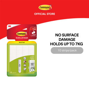 3M™ Command™ Picture Hanging Strips 17206VP No Surface Damage Holds Up to 7kg 10 pcs/pack For picture hanging