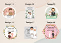 4CM 100 PCS Cute Thank You Sticker, Door Gift Sticker , Wedding Sticker , sticker kahwin. 
