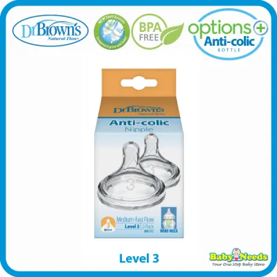 Dr Browns Options+ Wide Neck Silicone Bottle Teat/Nipple [NEW Version]