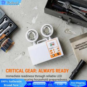 [Vodool Brand Center] LED Emergency Light Dual Head Corridor Safety Lamp Commercial Lighting for Business Power Outages Offices