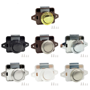 Đồ ngũ kim đồ nội thất khóa đẩy đẩy chốt Keyless khóa tủ chén đẩy nút chốt cho cắm trại đồ nội thất tủ