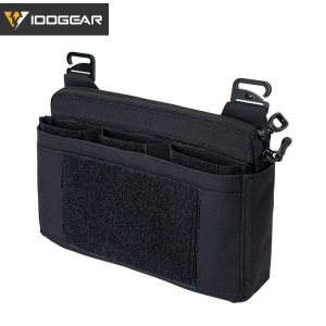 IDOGEAR Tactical DOPE Set Triple Mag Pouch Front Flap Insert Pouch 500D Nylon Outdoors Camping Hiking Multifunctional Tactical Kangaroo Set 3596