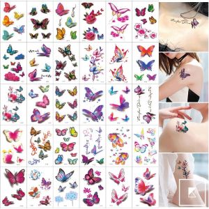 30Buah/Set Tattoo temporary  3D Tato kupu kupu  Tato temporer tahan 15 Hari tato temporer anti Air