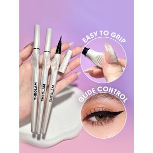 SHEGLAM Glide Control Liquid Eyeliner Waterproof High Pigments Smooth Matte Black Eye Liner Pen Makeup Cosmetics Tools Pencil Celak