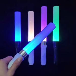 MODERNLUX 7 Colors Changing LED Glow Stick Waterproof Luminous Flashing Lightstick Colorful Battery Operated Light Stick Kpop Concert