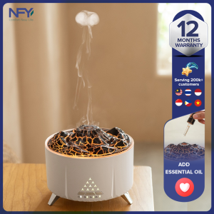 2023 New creative humidifier and diffuser Bluetooth audio volcano aromatherapy  intelligent/remote control/silent living room decoration