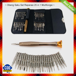 Obeng Set Komplit Torx 25 in 1 Alat Reparasi servis handpone smartphone laptop jam hp DLL Peralatan Genggam Multifungsi Serbaguna